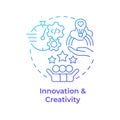 Innovation and creativity blue gradient concept icon Royalty Free Stock Photo