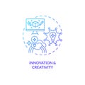 Innovation and creativity blue gradient concept icon Royalty Free Stock Photo