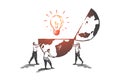 Innovation, creativity, teamwork concept sketch. Hand drawn isolated vector Royalty Free Stock Photo