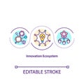 Innovation ecosystem concept icon