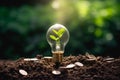 Innovation energy growth concept light finance technology bulb idea nature Royalty Free Stock Photo