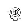 Innovation head brain icon. Element of brain concept