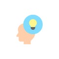Innovation, head, bulb icon. Simple color vector elements of innovations icons for ui and ux, website or mobile application