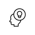 Innovation, head, bulb icon. Simple line, outline vector elements of innovations icons for ui and ux, website or mobile