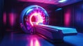 innovation high contrast holographic projection of an mri machine Royalty Free Stock Photo