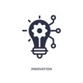 innovation icon on white background. Simple element illustration from marketing concept Royalty Free Stock Photo
