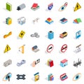 Innovation icons set, isometric style Royalty Free Stock Photo