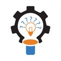 Innovation, idea, bulb, idea, gear, light bulb, innovation icon