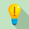 Innovation idea bulb icon, flat style