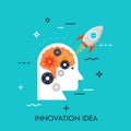 Innovation Idea Flat Vector Concept Royalty Free Stock Photo