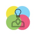 innovation idea icon. Flat illustration innovation Royalty Free Stock Photo