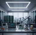 The Innovation Lab: Robotics R&D Workbench Royalty Free Stock Photo
