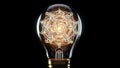 Innovation Light Bulb with Complex Geometric Core Royalty Free Stock Photo