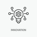 Innovation line icon on white background.