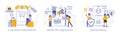 Innovation in marketing concept. Vector illustration