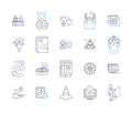 Innovation planning line icons collection. Creativity, Disruption, Ideation, Iteration, Progression, Breakthrough