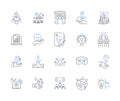 Innovation and progress outline icons collection. Innovation, Progress, Development, Advance, Improve, Enhance, Renew