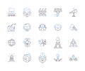 Innovation and progress outline icons collection. Innovation, Progress, Development, Advance, Improve, Enhance, Renew