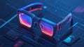 innovation rotating AR glasses Royalty Free Stock Photo