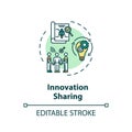 Innovation sharing concept icon