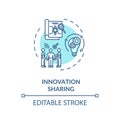 Innovation sharing turquoise concept icon