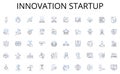 Innovation startup line icons collection. Budget, Investment, Savings, Retirement, Debt, Income, Expense vector and
