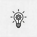 Innovation and technology concept light bulb symbol Royalty Free Stock Photo