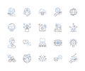 Innovation technology outline icons collection. Innovative, Technology, Futuristic, Cutting-edge, Advancing, Pioneering