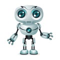 Innovation technology science fiction future cute little 3d robot design vector illustration