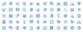 Innovation technology web icons set in line design. Duotone pictogram pack of startup, artificial intelligence, creativity process Royalty Free Stock Photo