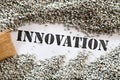 Innovation treasure word series Royalty Free Stock Photo