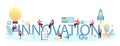 Innovation typographic header. Idea of creative business solution