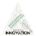 Innovation typography word cloud create with the text only Royalty Free Stock Photo