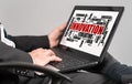 Innovation word cloud concept on a laptop Royalty Free Stock Photo