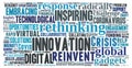 Reinvent and rethink innovation word cloud