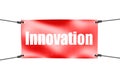 Innovation word with red banner Royalty Free Stock Photo