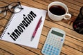 Innovation word Royalty Free Stock Photo