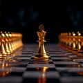 Innovative approach Golden pawn breaks free, illustrating unique leadership concept