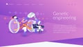 Genetic engineering landing page concept Royalty Free Stock Photo