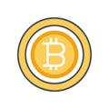 Innovative Bitcoin Coin Design Icon Royalty Free Stock Photo
