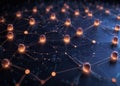 Innovative Blockchain Technology Backdrop Featuring Digital Ledgers and Data Security Elements