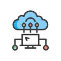 Innovative Cloud Computing Icon for Business
