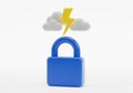 Innovative cloud computing security symbolizing rapid and protected data solutions Royalty Free Stock Photo