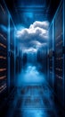 Innovative Cloud Computing Technology in Data Center with Advanced Infrastructure Royalty Free Stock Photo