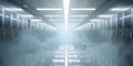 Innovative Cloud Computing Technology in a Secure Data Center Server Room. Concept Cloud Computing, Data Security, Server Room,