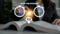Innovative Concept of Artificial Intelligence Enhancing Time Efficiency with Light Bulb and Stopwatch Elements in a Royalty Free Stock Photo