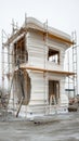 Innovative construction of a two-story building using advanced 3d printing Royalty Free Stock Photo