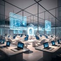 Innovative Control Center Featuring High-Tech Data Displays.