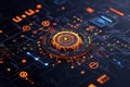 Innovative Cyberpunk Interface: Data Science, Engineering, AI, Big Data Analytics & Digital Technology Integration