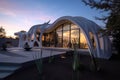 innovative 3d printed house with futuristic design
